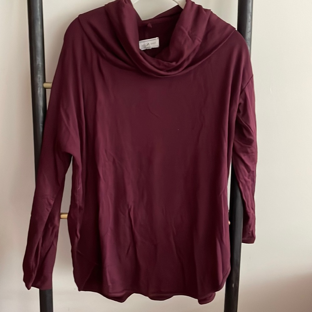 Size small Lou & Grey cowl neck burgundy sweater